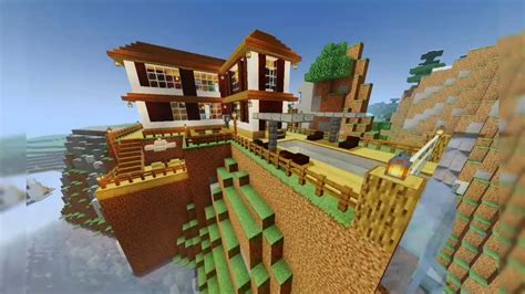 There is almost everything you need for a. Minecraft Bedrock Construction - Mountain House - YouTube