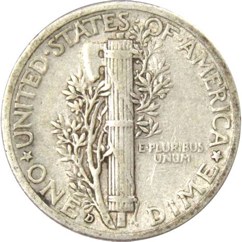 1937 D Mercury Dime Vf Very Fine 90 Silver 10c Us Coin Collectible Ebay