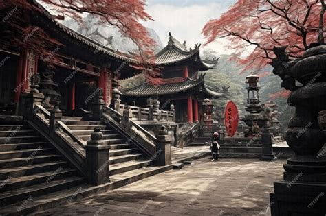 Premium AI Image | Capturing the Charm A Scenic Snapshot of Fuzimiao