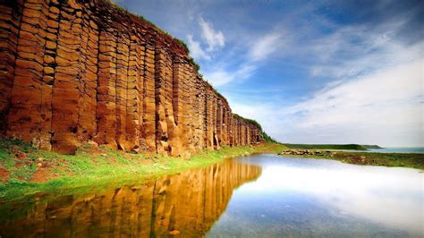 Nature Landscape Rock Formation Cliff Reflection Water Wallpapers