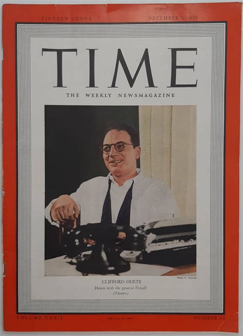 Vintage Time Magazine With Clifford Odets On The Cover Etsy In 2021