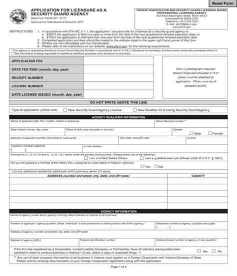 Free 4 Security Guard Application Forms In Pdf