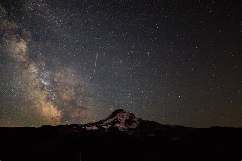 Milky Way Rising Over Mt Hood Oregon Space