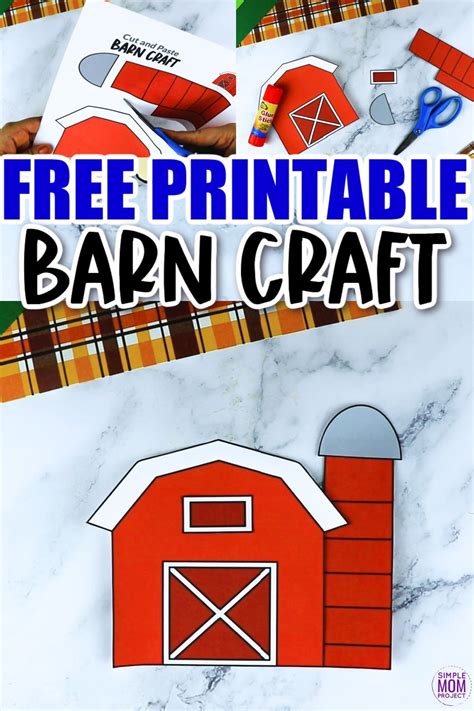 Free Printable Barn Craft Template Simple Mom Project