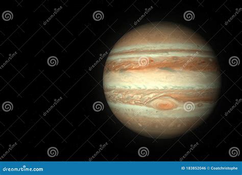 Jupiter The Fifth Planet From The Sun Stock Illustration