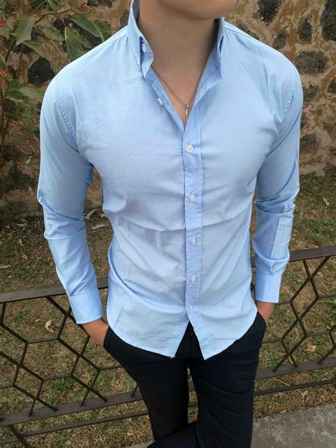Introducir Imagen Outfit Camisa Azul Hombre Formal Abzlocal Mx