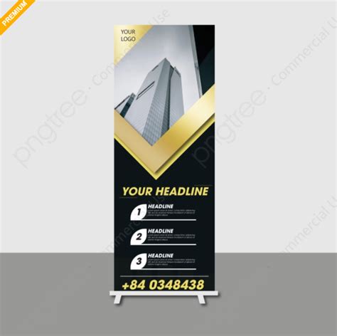 Standee Creative Gold Black Template Download On Pngtree Black Gold