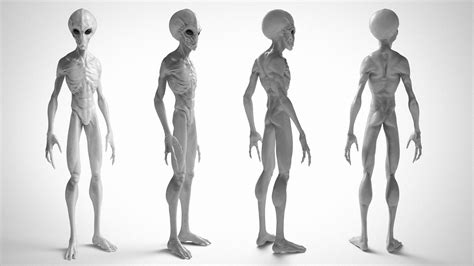 Artstation Grey Alien 3d Model Jack Nesbit Grey Alien Alien Drawings Alien Character