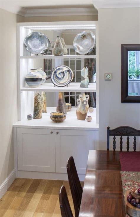 Alcove Cupboards With Mirror Display Shelves Built In Solutions
