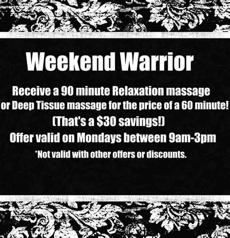 Get A 90 Minute Massage With One Of Our Fantastic Massage Therapists For The Price Of A 60 Min