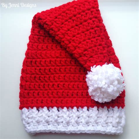 By Jenni Designs Free Crochet Pattern Chunky Santa Hat