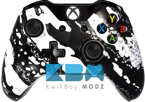 Custom White Splatter Xbox One Controller Kwikboy Modz