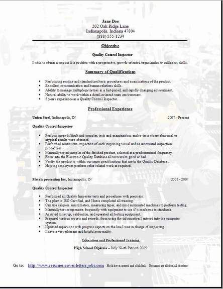 Our resume examples are developed by professional career coaches and certified resume writers, and they include some of our best high quality resume examples created. Electronic Assembly Resume | Quality Control Resume3 ...