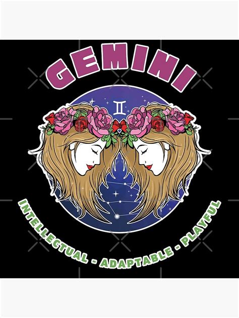 Gemini The Twins The Third Zodiac Sign Astrological Sign Poster