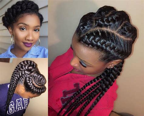 Best mohawk braided hairstyle is one that gives you creative and attractive look with falling fringe on your forehead. Amazing African Goddess Braids Hairstyles | Hairdrome.com