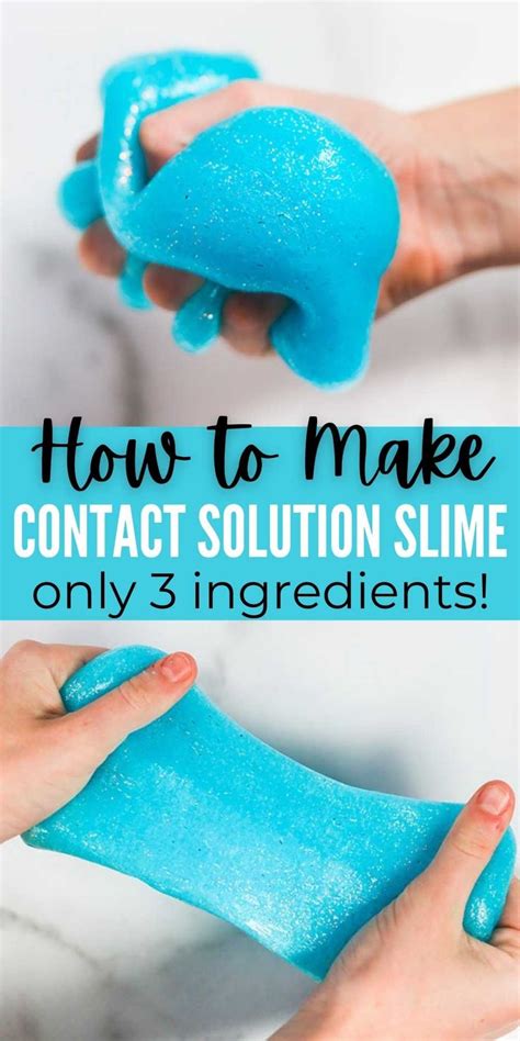 How To Make Slime With Contact Solution Slime With Contact Solution