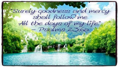 Surely Goodness And Mercy Shall Follow Me All The Days Of My Life