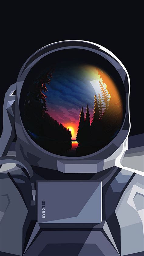 Download Wallpaper 1080x1920 Astronaut Spacesuit Reflection Sunset Art Samsung Galaxy S4 S5