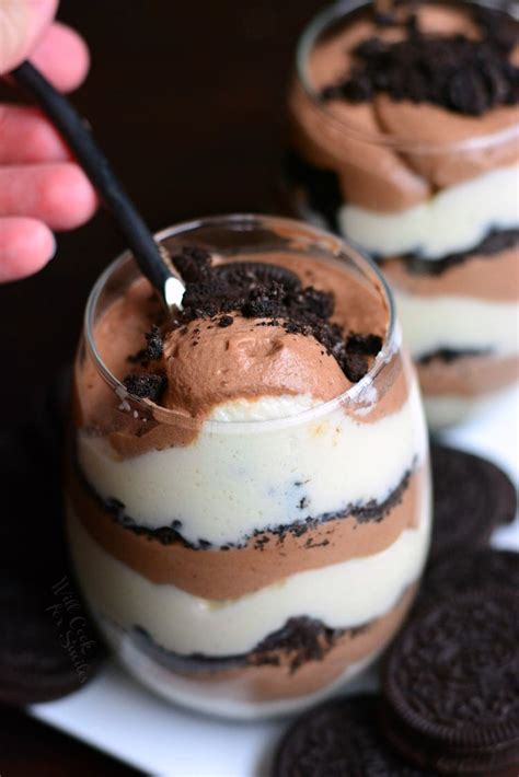 We make these chocolate oreo balls each year during the holidays as a tradition! Oreo Double Chocolate Mousse Parfaits - Will Cook For Smiles