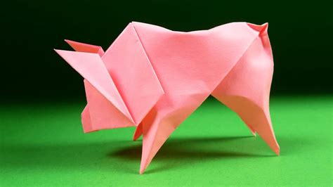 How To Make A Paper Animals Origami Pig Symbol 2019 Youtube