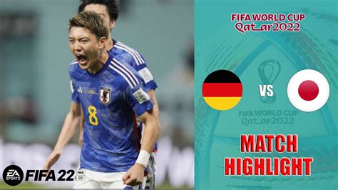 Germany Vs Japan World Cup 2022 Highlights And All Goals Fifa 22