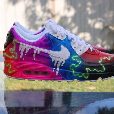 Custom Nike Air Max 90 Drip Painted Nike Air Max 90 Etsy