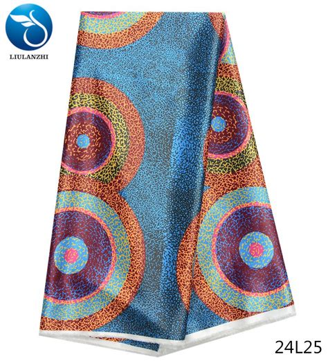 Liulanzhi African Cheap Lace Fabric Print Silk Satin Fabric New Design Nigeria Fabric Multicolor