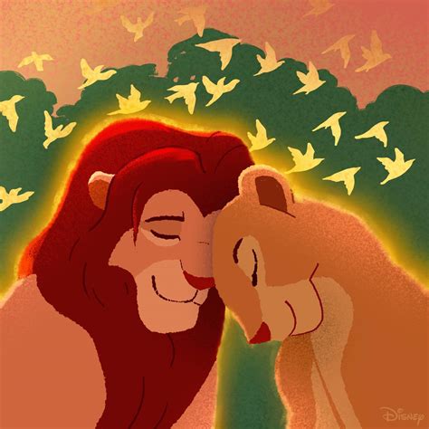 The Lion King Simba And Nala Kissing