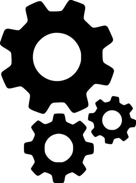 Gears Cogs Settings Options Setting Configure Configuration Svg Png