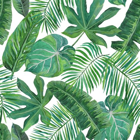 Removable Wallpaper Tropical Palm Leaf Banana Leaf Safari Etsy