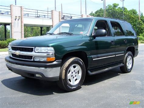 2004 Dark Green Metallic Chevrolet Tahoe Ls 4x4 50231251 Photo 4