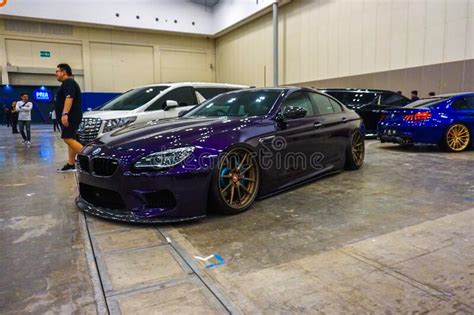 Modified Purple Bmw M Gran Coupe In A Car Show Editorial Stock Image