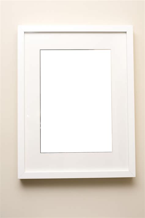Free Stock Photo 13110 Simple Empty White Picture Frame Freeimageslive