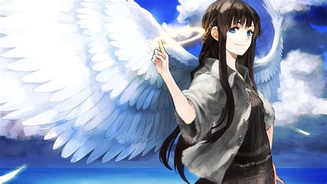Fond Décran Illustration Anime Filles Anime Ailes Ange