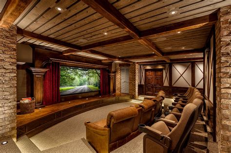 Rustic Theater Rustic Home Theater Charlotte By Kasted By Dpdg