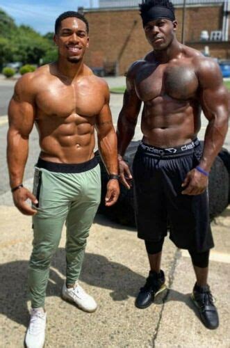 Shirtless African American Black Body Builders Beefcake Hunks PHOTO X B EBay