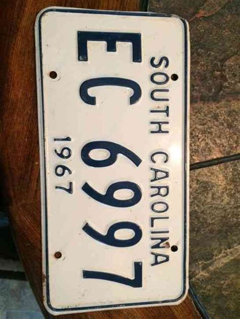 1967 South Carolina License Plate