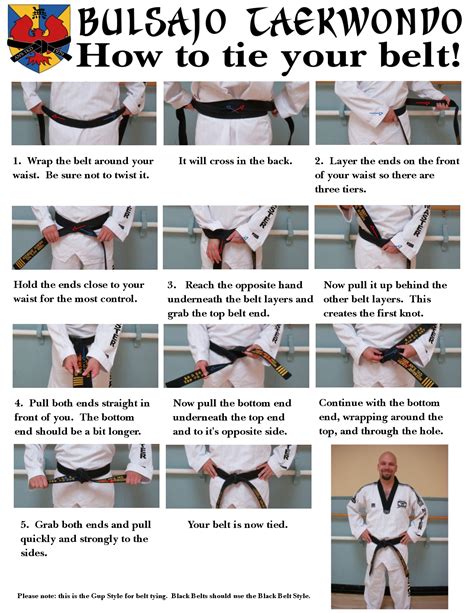 Belt Tying Bulsajo Taekwondo