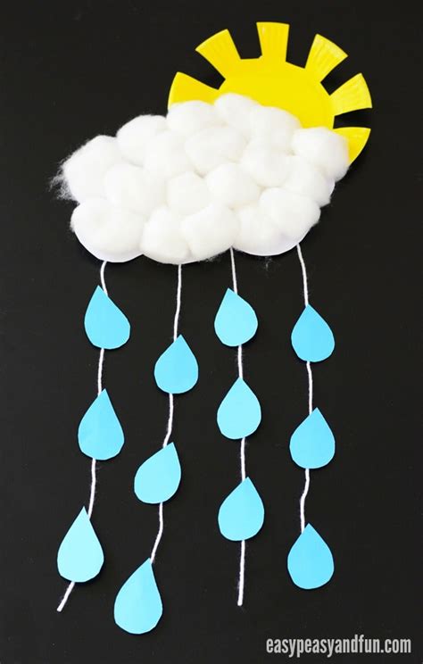 Rain Cloud Paper Craft With A Paper Plate Sun Ôn Thi Hsg