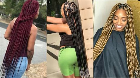 Conrows & traingle braids combo. 2020 BEST BOX BRAIDS HAIRSTYLES FOR BLACK WOMEN/ BEST ...