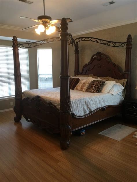 Beds are available in iron, wood, metal, and metal/wood. King Size 4 Poster Canopy Bed Frame - Recently Discounted ...