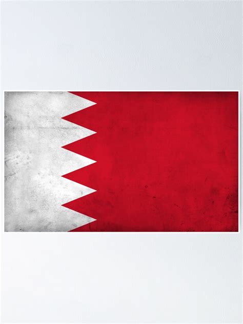 bahrain bahraini flag national flag of bahrain poster for sale by redeyedigital redbubble