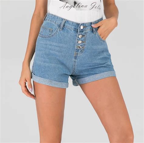 Hot Ladies Shorts Women Ladies Jeans Boody Bandage Vintage Short Pants Denim Vintage High Waist