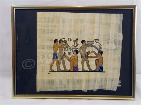 Egyptian Handpainted Papyrus Framed Wall Art Depiction Of Circumcision Ceremony Egyptian