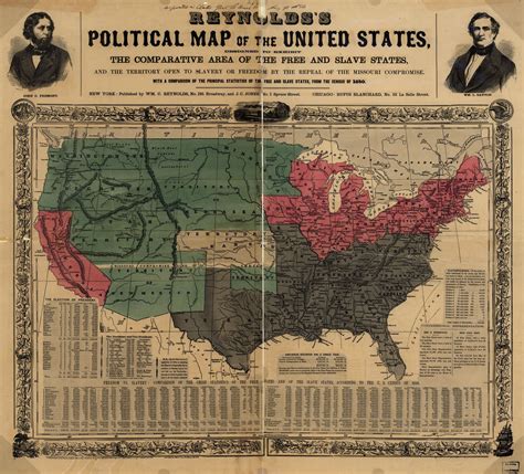 1850 Political Map Of The United States