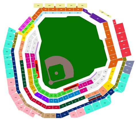 Texas Rangers Stadium Interactive Seating Chart Tutor Suhu