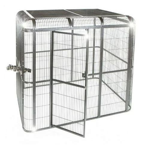 Large Stainless Steel Bird Cage Walkin Aviary Parrot