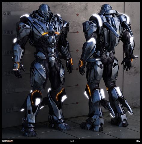 Sci Fi Armor Battle Armor Suit Of Armor Combat Armor Game Concept