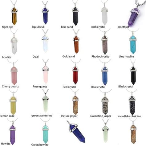 U Pick 1pc Natural Gemstone Pendant Necklace Healing Crystal Etsy