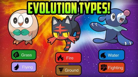 Pokemon Sun And Moon Starters Final Evolution Type